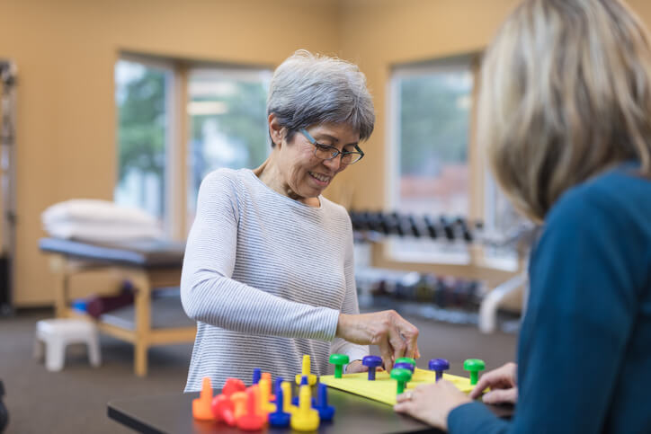 elder lady at the doctor 